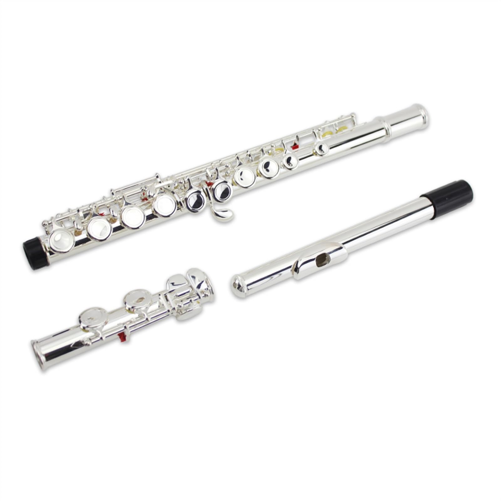 C-Ton, 16 geschlossene Löcher, Weißkupfer, versilbert, Flöteninstrument, E-Taste, geteilte Querflöte für Anfänger Flöteninstrument