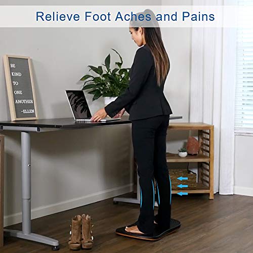 Strongtek Anti Fatigue Balance Board, Standing Desk Balance Boards, Sit Stand Desk Mat Accessory, Wobble Foot Rocker, Balancing Mat, Exercise Core Strength, Comfortable Standing (Butterfly, Large) #TOP5