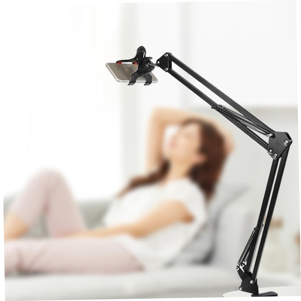 COLLBATH Supporto Per Telefono Da Soffitto Braccio Lungo Supporto Per Tablet Da Comodino Ripiegabile E Regolabile Per Registrazione Video