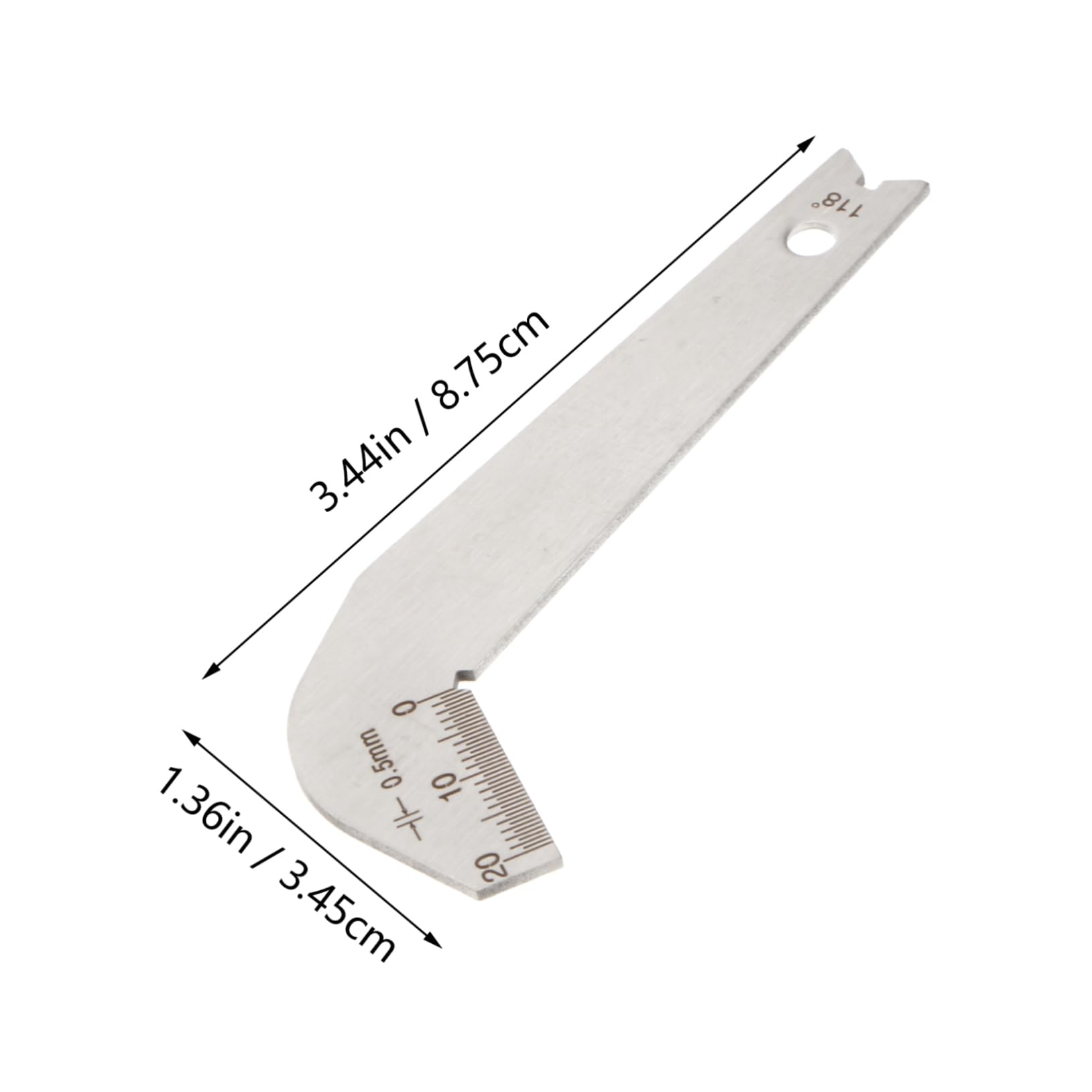OSALADI Drill Gauge Bit 118 Degree Angle Made of Stainless Steel for Accurate Measurement