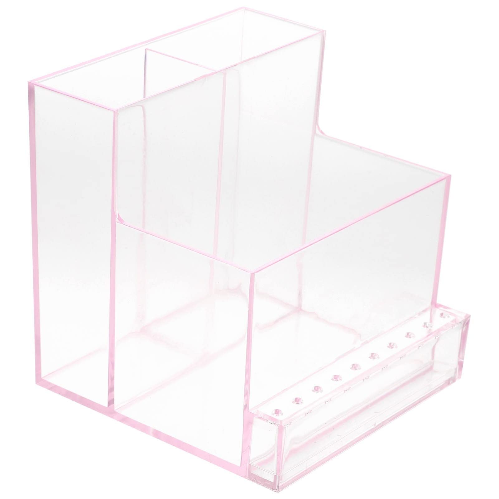 AdiumMakeup Storage Organizer Box Nail Drill Grinding Bit Holder Box, Nail Art Tool Organizer Nail Art Polishing Drill Bit Holder Display Storage Box Pinceles Para Uñas Acrilicas