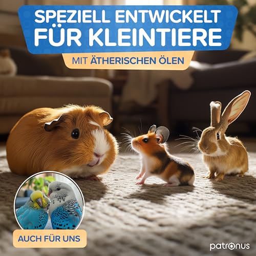 Milbenspray Meerschweinchen, Kaninchen & Kleintiere wie Hamster oder Wellensittich 500ml - Effektiver Schutz vor Milben und Parasiten, Anti Milben-Spray speziell für Kleintiere & Vögel