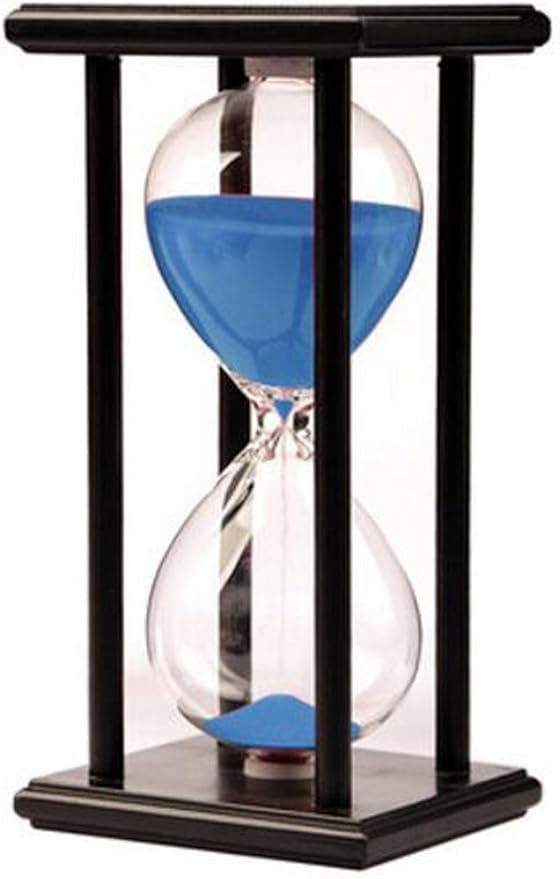 Clessidra in legno da 60 minuti, grande timer con sabbia di bambù