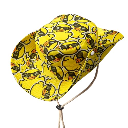 Image of Funny Duck Bucket Hat Fisherman Hat Beach Travel Sun Hat Outdoor Cap for Unisex Men Women