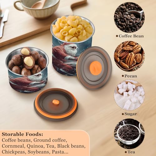Envase para café de acero inoxidable 500 ml sellado aire miniatura 5