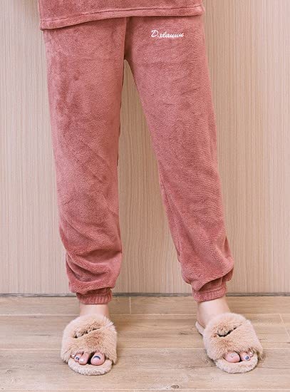 HIMAYSPS Girls' Playful and Plush Fleece Lounge Bottoms Free Size (Waist 24-30) Maroon Pack of 1 4