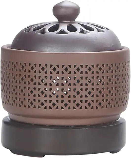 Brûleur d'encens électrique 220V avec réglage température et lumière nuit