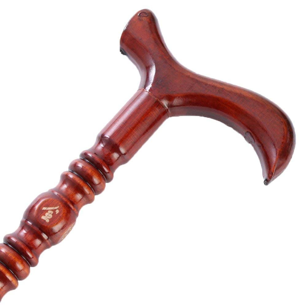 Bastone da Passeggio Antiscivolo per Anziani in Legno per la casa, stampelle in Legno massello, Manico per Rubinetto, Bastone da Passeggio