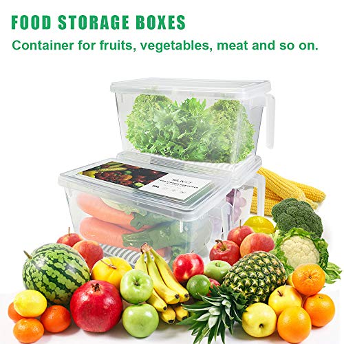 image for Produce Saver Refrigerator Organizer Bins - 4.5L x 3 SILIVO FreshWorks
