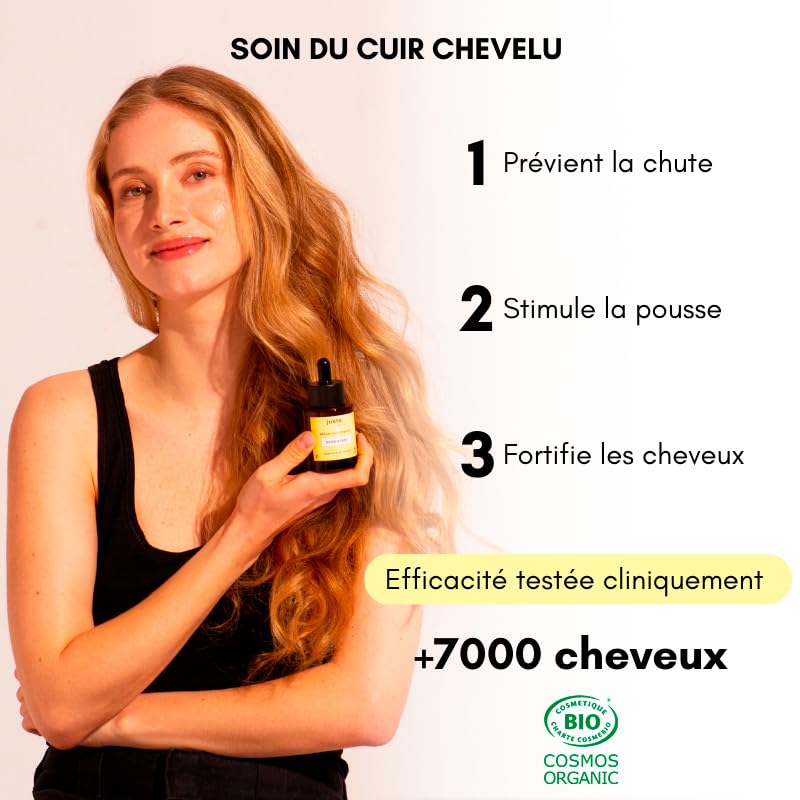 Routine Anti-Chute JUSTE PARIS Shampoing et Sérum Bio 250ml - 2