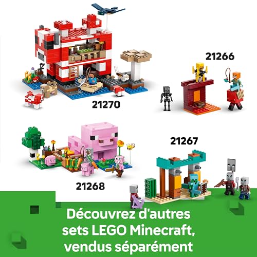 LEGO Minecraft L’Expédition dans la Mine du Tatou - Jouet Interactif avec Figurines d'Araignée Venimeuse & de Loup - Fonction TNT - Cadeau pour Gamer, Garçon ou Fille dès 8 Ans 21269