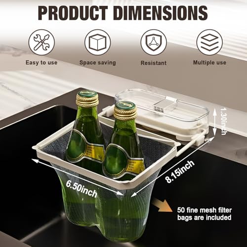 Colador plegable de metal y plástico para fregadero miniatura 2