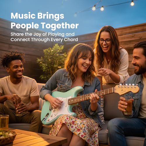 Image of Fender Squier Stratocaster Electric Guitar - Daphne Blue Bundle with Gig Bag, Picks, and Austin Bazaar Instructional Video