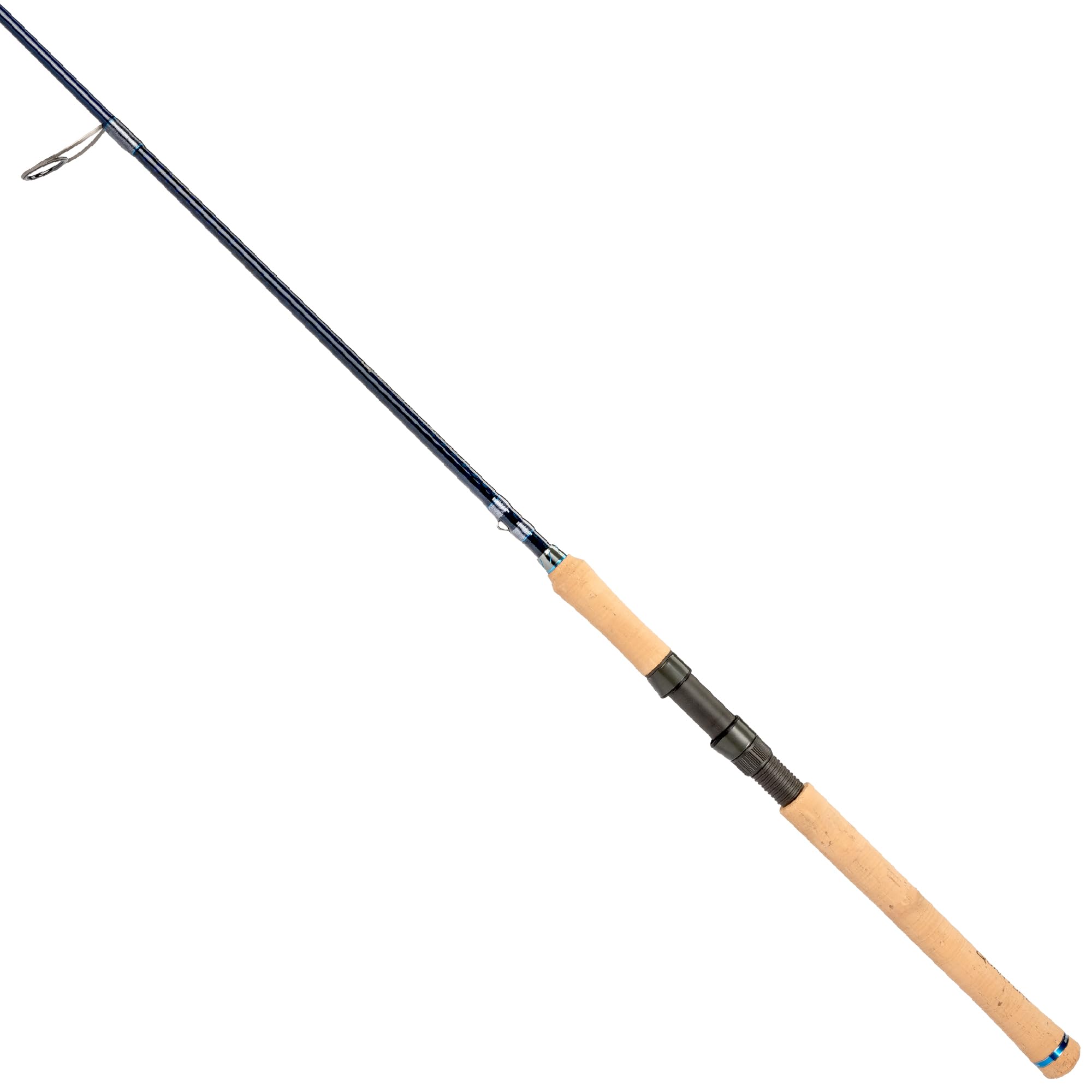 Quantum Myth Spinning Fishing Rod, HXS30 Graphite Blank, Seaguide Line Guides, Fuji DPS Reel Seat, Cork Handle, Gray/Blue