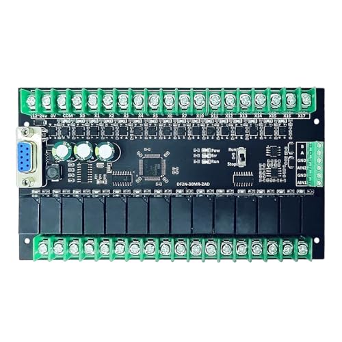 Controlador programable PLC FX3U 20MR con fuente de alimentación de 12-24 V CC y 2AD analógico 5