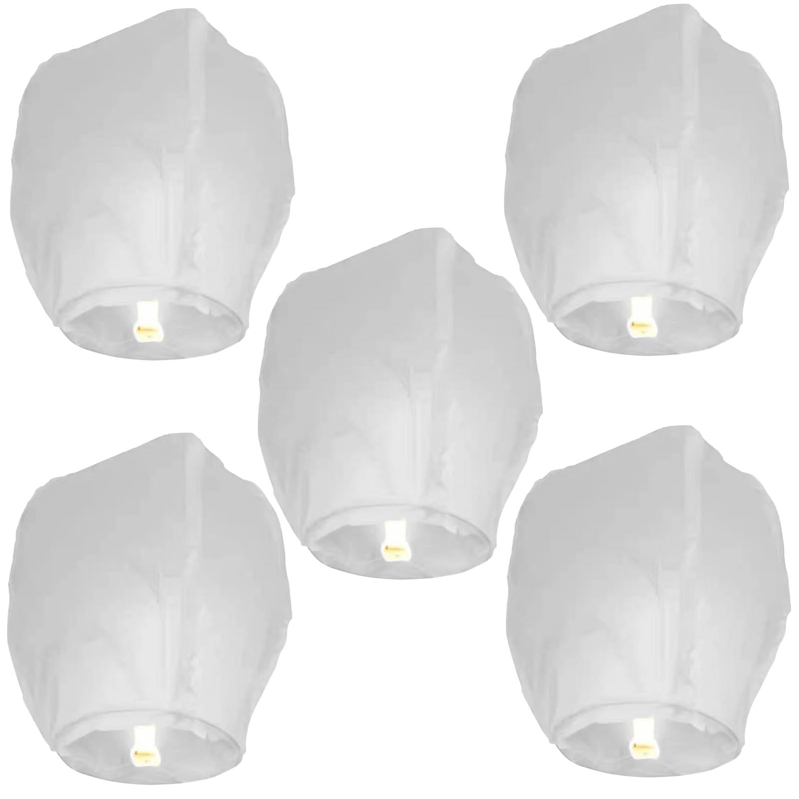 AYNKH 5 Pack Chinese Lantern Floating Sky Lanterns, Biodegradable and Eco Friendly, for Release in Memory and Convey Wishes, Fire Resistant Paper for Eid, Funeral, Outside, Memorial Day