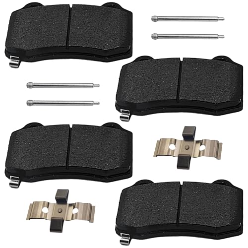 Image of Brake Pads Rear Set Compatible with Cadillac CTS STS, Chevy Camaro, Chrysler 300, Dodge Challenger Charger Magnum, Tesla S X Automotive Replacement Rear Brakes Semi-Metallic D1270