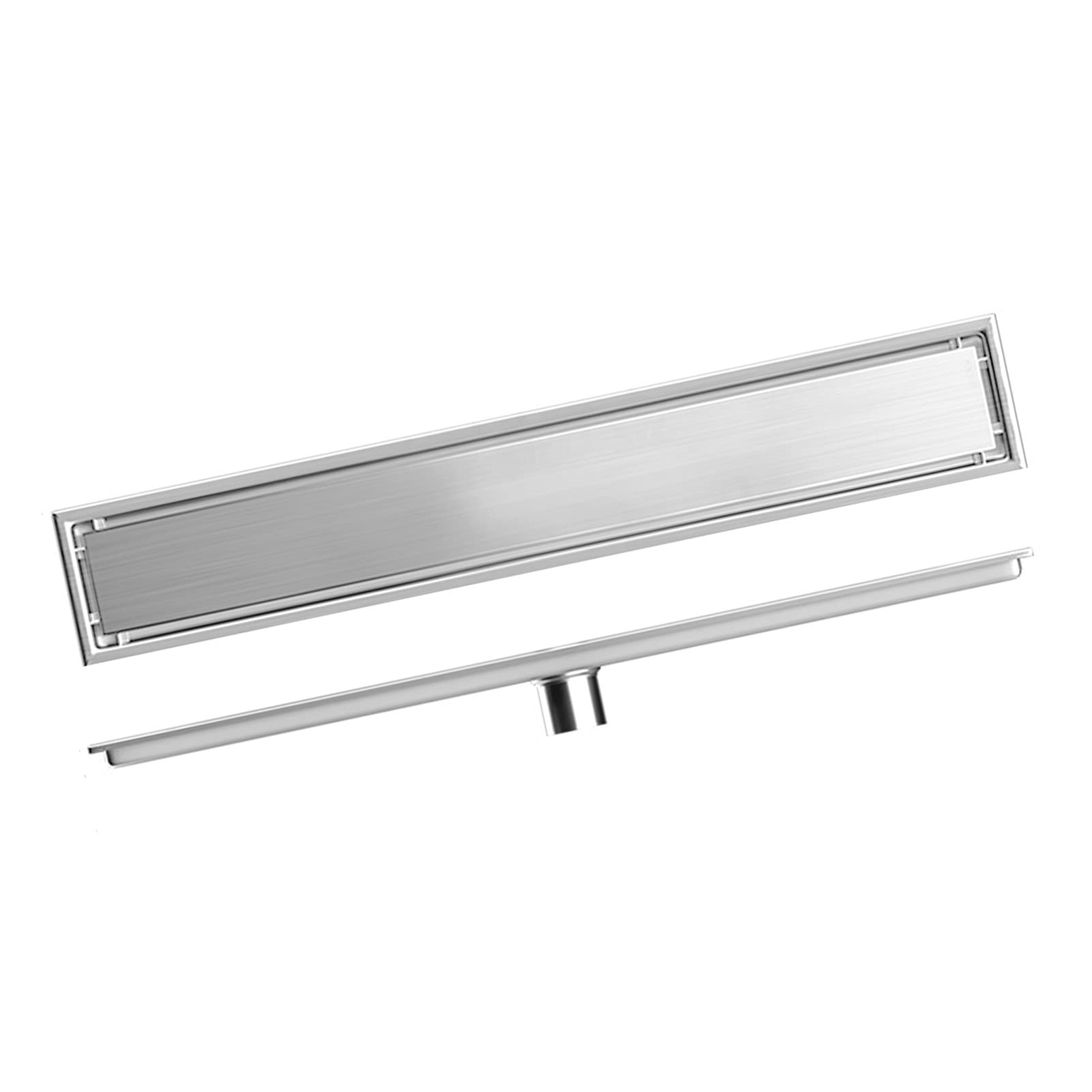 Siphon de Sol Rectangle en Acier Inoxydable YOSOO - Blanc - Filtre Amovible - 20x10cm Siphon de Sol Rectangle en Acier Inoxydable YOSOO - Blanc - Filtre Amovible - 20x10cm