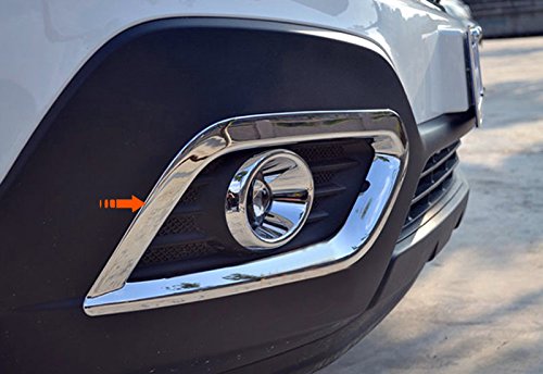 HIGH FLYING 2pcs ABS Chrome Exterior Front Fog Light Lamp Cover Decor Trim for Buick Encore 2013 2014 2015 2016