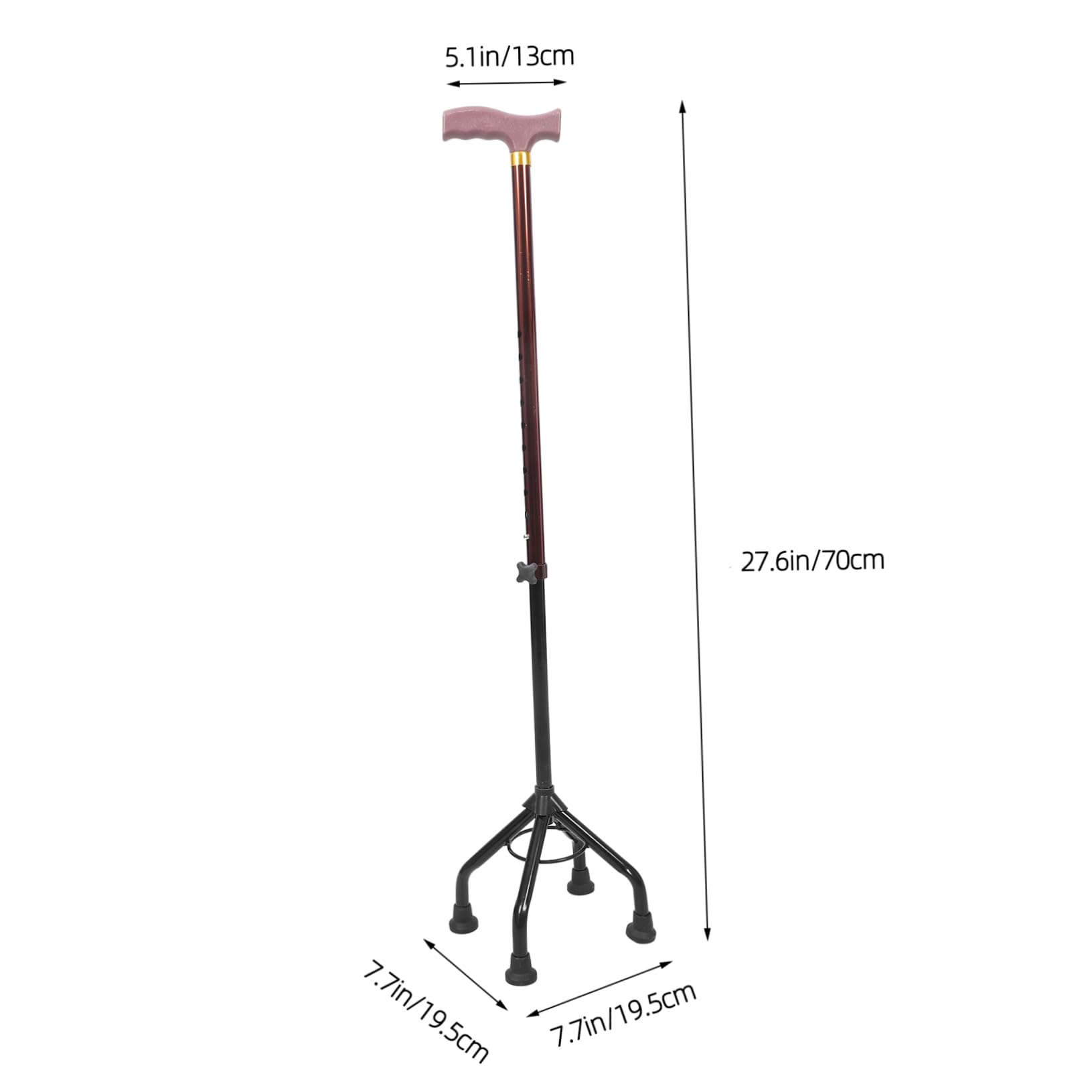 PACKOVE Adjustable Camping Walking Stick Lightweight Hiking Cane for Seniors Non- Stability Detachable Design for Climbing and Outdoor Activities