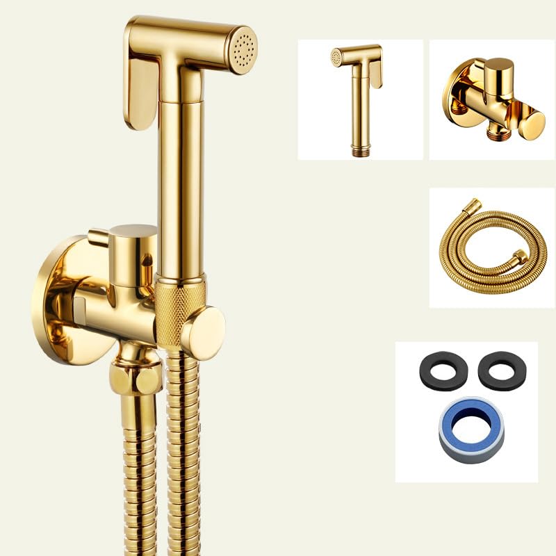 Premium Bidet Duschset - Kupfer Handheld Bidet Sprüher mit Edelstahlschlauch, Einhandgriff, einfache Installation für verbesserten Badkomfort und Hygiene