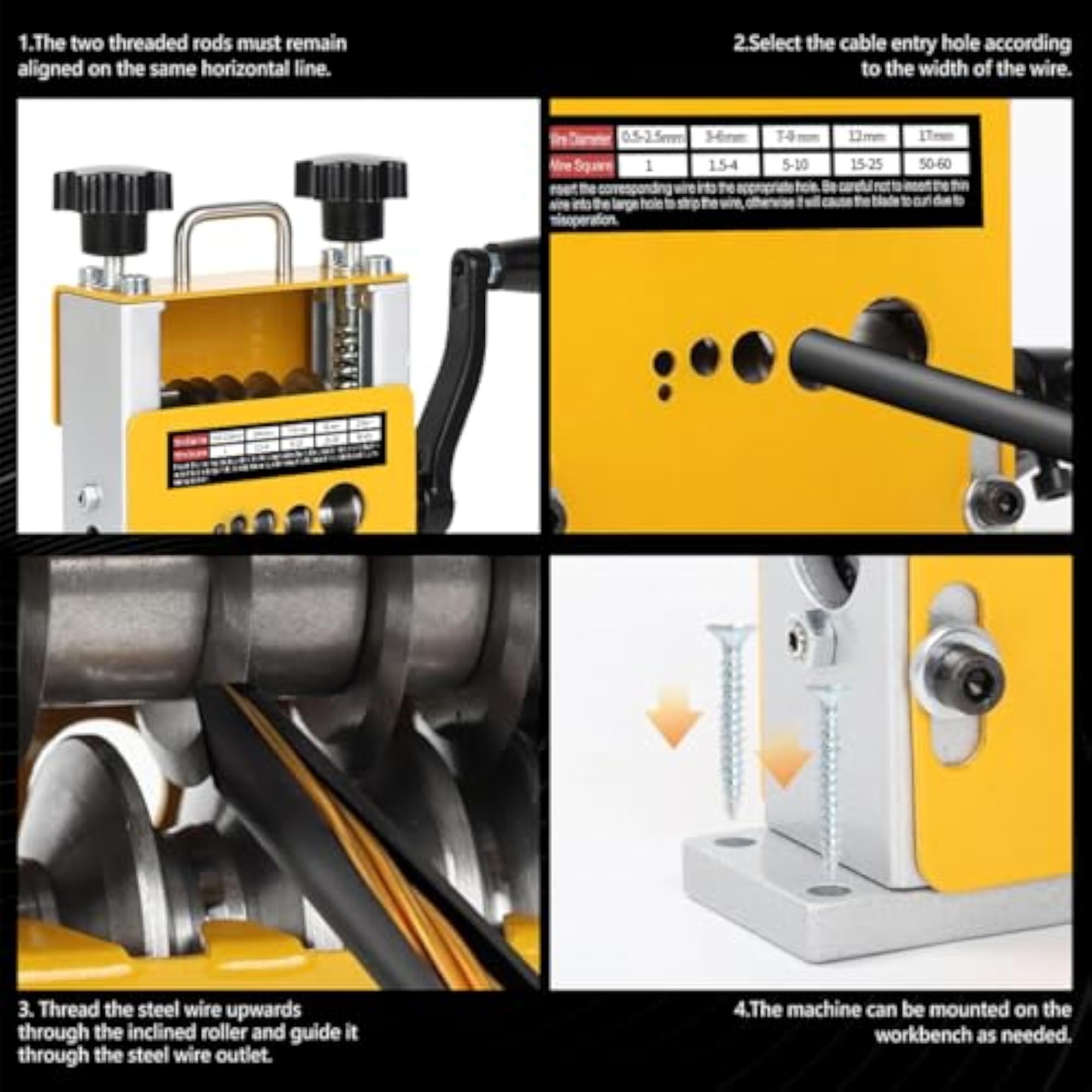 6-in-1 Wire Stripper Machine for Cable