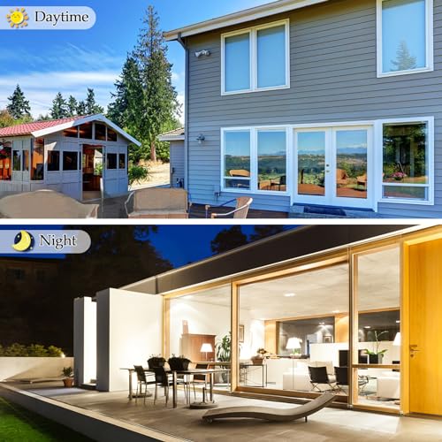 Niviy One Way Window Privacy Film with Installation Tools Window Tint for Home See Out Not in Effect Anti UV Heat Control Glass Door Film for Home Office (Black Silver 29.5" x 118")