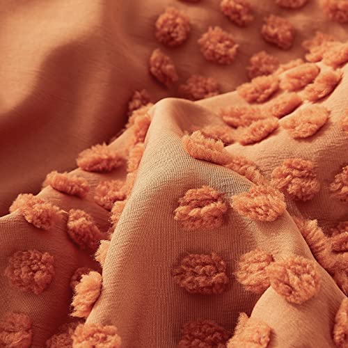 Cupocupa King Size Comforter Set;Caramel Comforter Boho Tufted Lightweight Bedding Sets 3Pcs Pom Pom Comforter Soft Jacquard Comforter With 2 Pillow Cases For All Season #TOP6