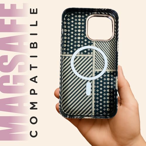 Image of AIBEX Aramid Fiber Mag-Saf Case Compatible for iPhone 14 Pro Max | Slim Protective Back Cover with Built-in Magnets | Wireless Charging Support | Camera Ring Stand | Shockproof with Air Guard Corners