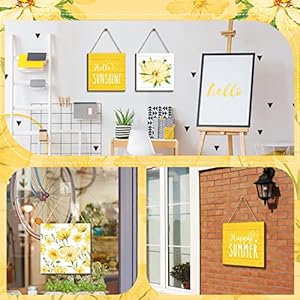 4 Pcs Hello Summer Sign Rustic Wood Decor Farmhouse Daisy Summer Decor Welcome Summer Wall Hanging Plaque Wooden Wall Decor for Home Front Door Kitchen Office School, 7.87 x 7.87 Inch 4 Pcs Hello Summer Sign Rustic Wood Decor Farmhouse Daisy Summer Decor Welcome Summer Wall Hanging Plaque Wooden Wall Decor for Home Front Door Kitchen Office School 787 x 787 Inch