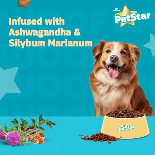 Image of Petstar Adult Dry Dog Food (High Protein) Chicken & Wheat Flavor, 3kg and Mankind BubbleStar Neem & Aloe Vera 2-in-1 Shampoo & Conditioner for Dogs & Cats,200 ml