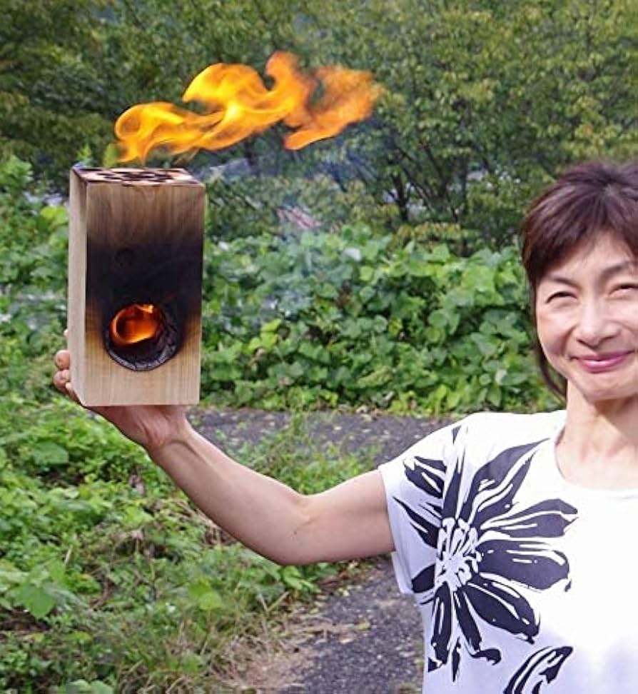 Amazon.co.jp: 檜(ひのき)のウッドキャンドルENZINE（着火剤付き