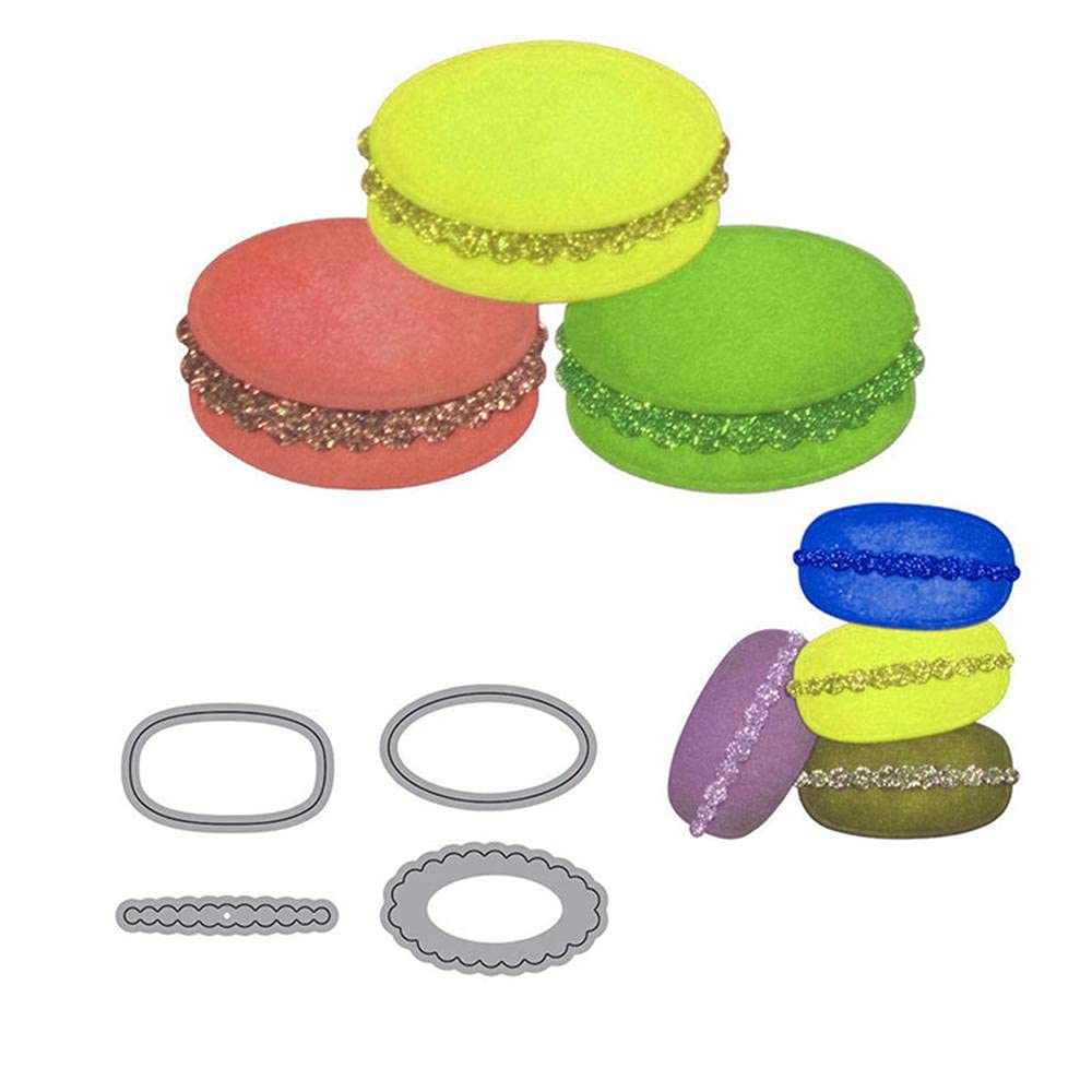 Fustella Metallo A Forma Di Macaron - Per Scrapbooking, Carta, Biglietti Fai Da Te, 95x63mm - Foto 2