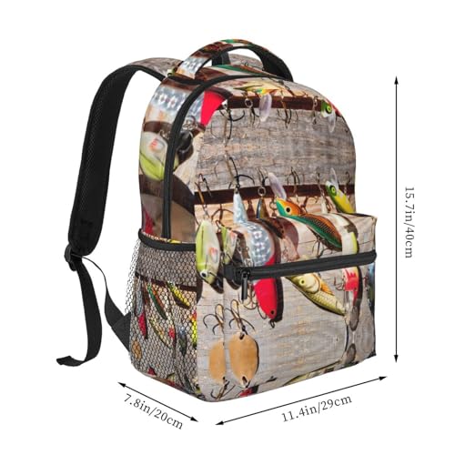 Sac à dos léger OdDdot Lure1 en toile imprimée ultra résistante noir taille unique