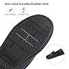 VeraCosy Men's Comfy Suede Memory Foam Moccasin Slippers Warm Sherpa Lining House Shoes with Anti-Skid Rubber Sole Navy,10 UK #3