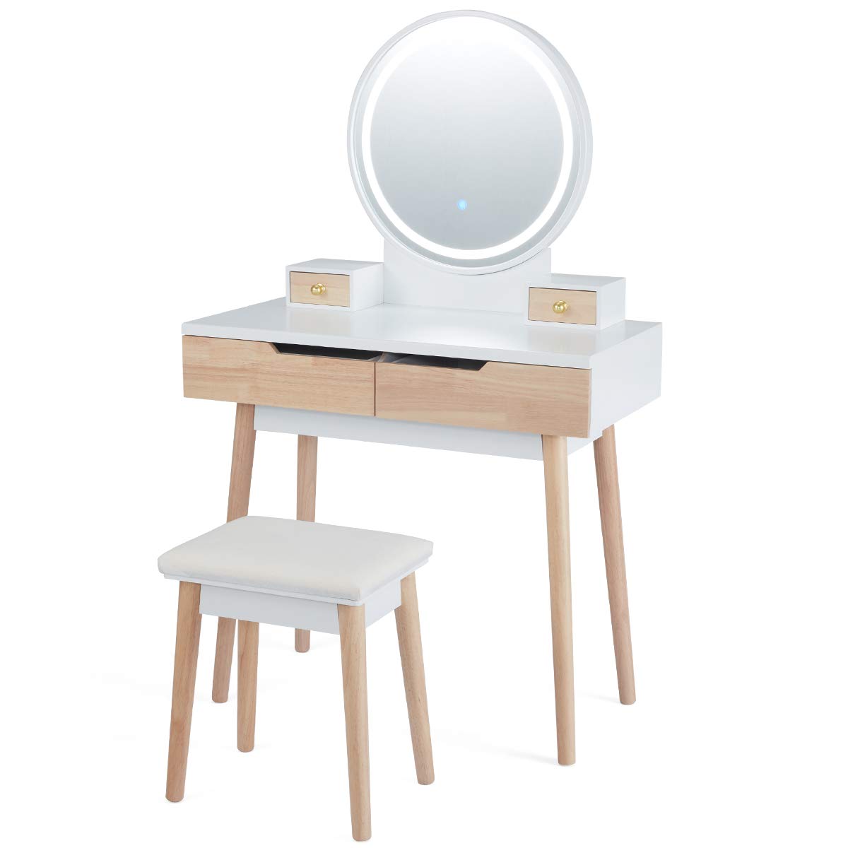 Buy Makeup Vanity Table Set, Dressing Table with Lighted Mirror