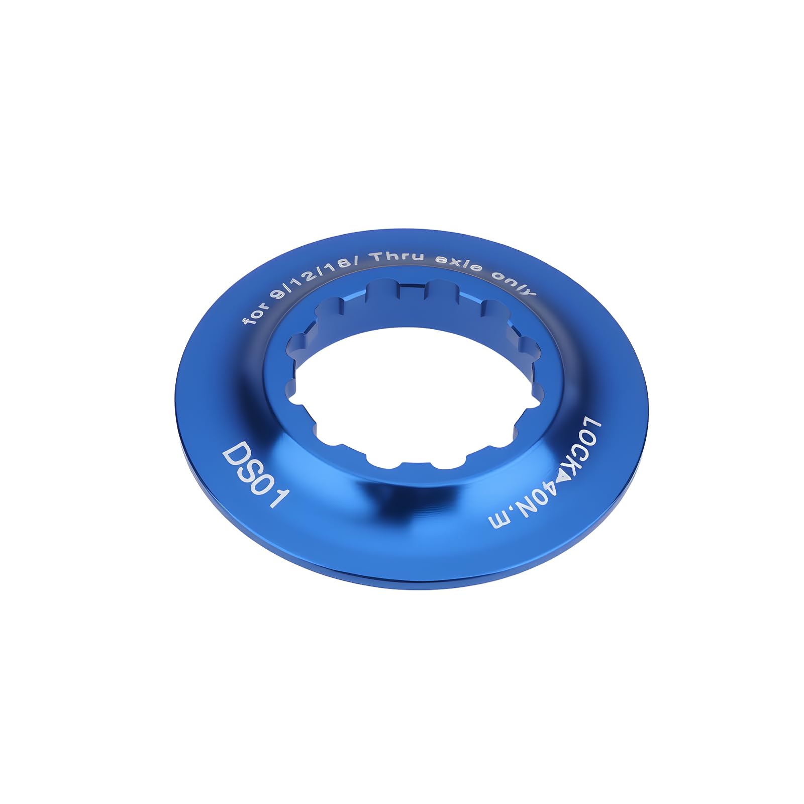 VGOL 1 Pack Center Lock Disc Rotor Lockring Aluminum CNC Blue 9mm 12mm 15mm Axle Compatible with Hope