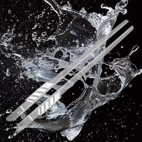 Image of 1 Pack 2 Pcs Universal Fit Car Side Skirt Body Decals, PVC, Glossy, White