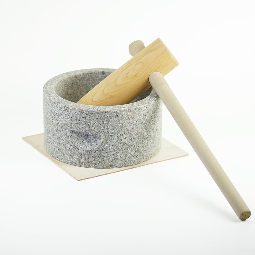 Amazon｜家庭用 もちつきセット 1升用 もち臼セット 親子キネ付 23305