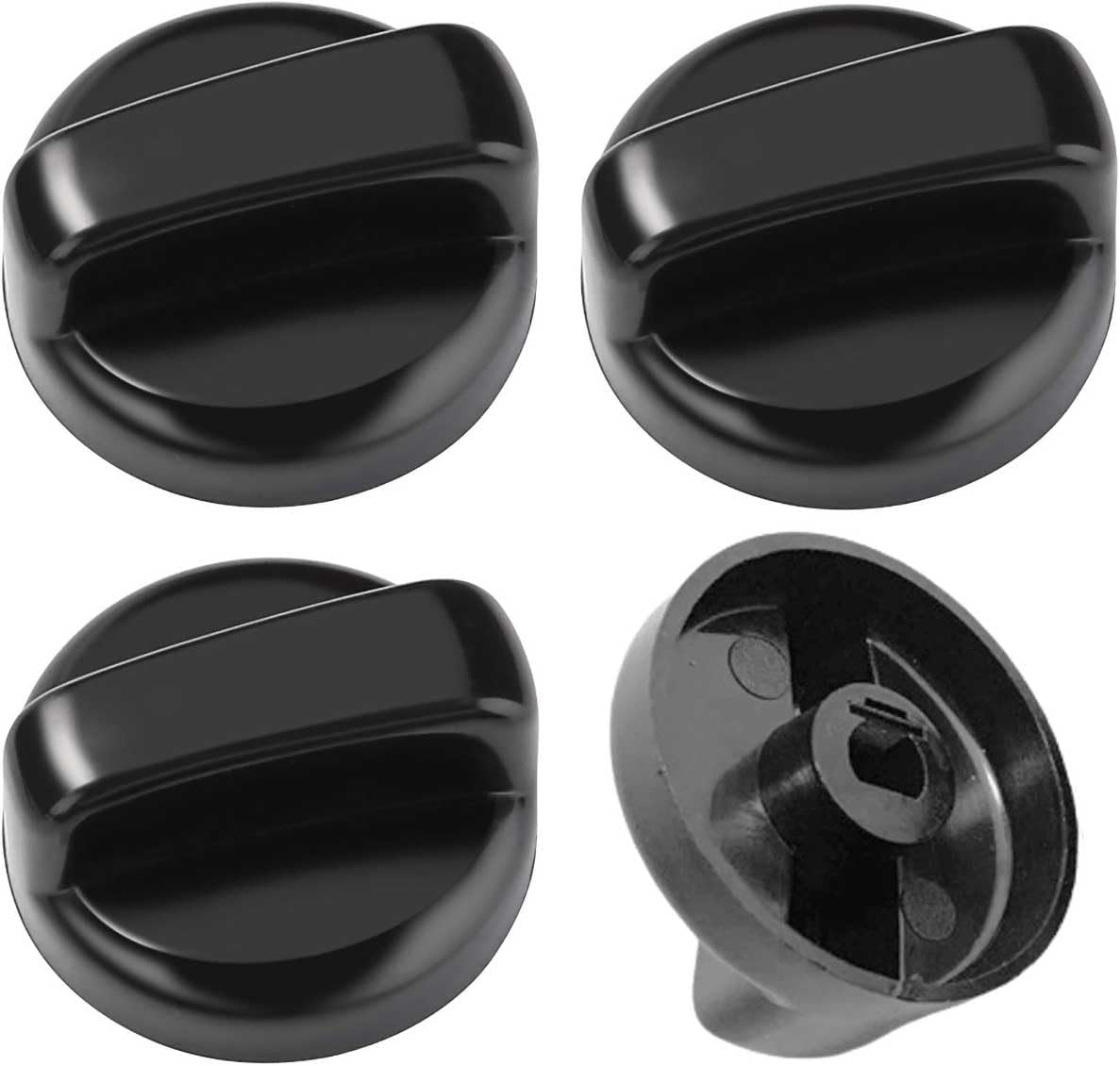 4-Pack Control Knob for Patio Heater Replacement Parts, D Insert for Valve 8mm Suitable for Patio Heater Pyramid Patio Heater
