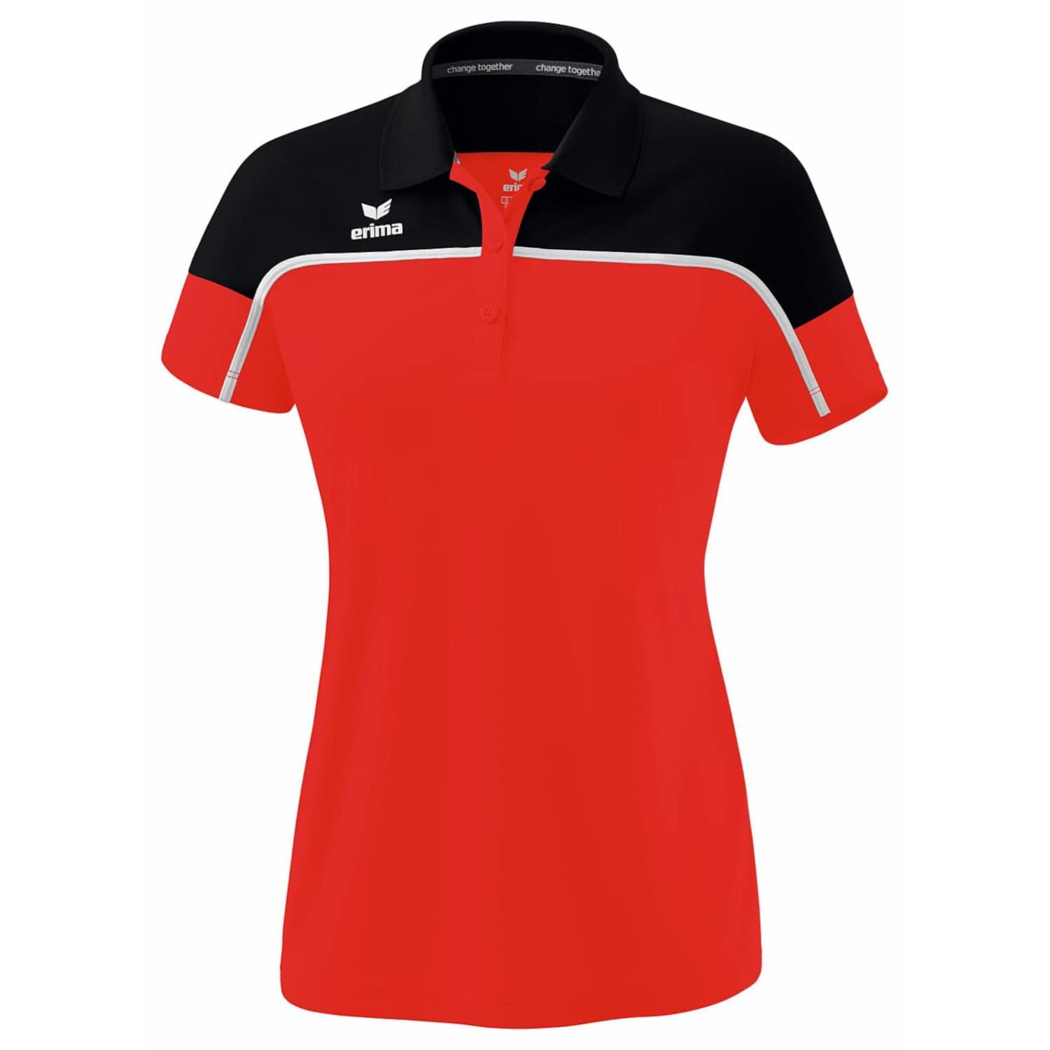 Erima Women's „Change Polo Shirt, red/Black/White, 42