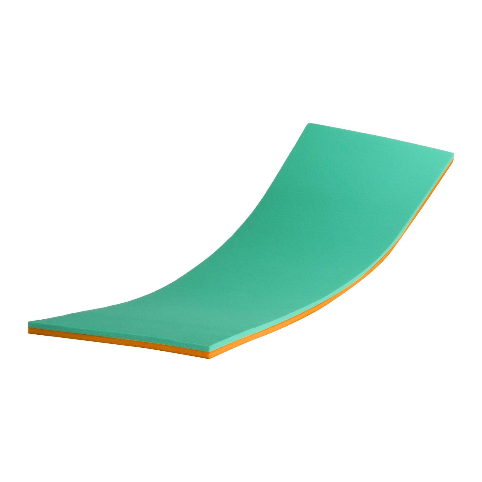 Water Mat Lounge Mattress Pool Float Raft Unsinkable Lounger Float Water Blanket for Swimming Pool Lake Party Summer, Green Orange