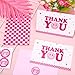 Whaline 20 Set One Happy Dude Thank You Greeting Cards with Envelopes and Stickers Hot Pink Smile Face Thank You Cards for Back to School Wedding Baby Shower Graduation Baby Bridal Birthday