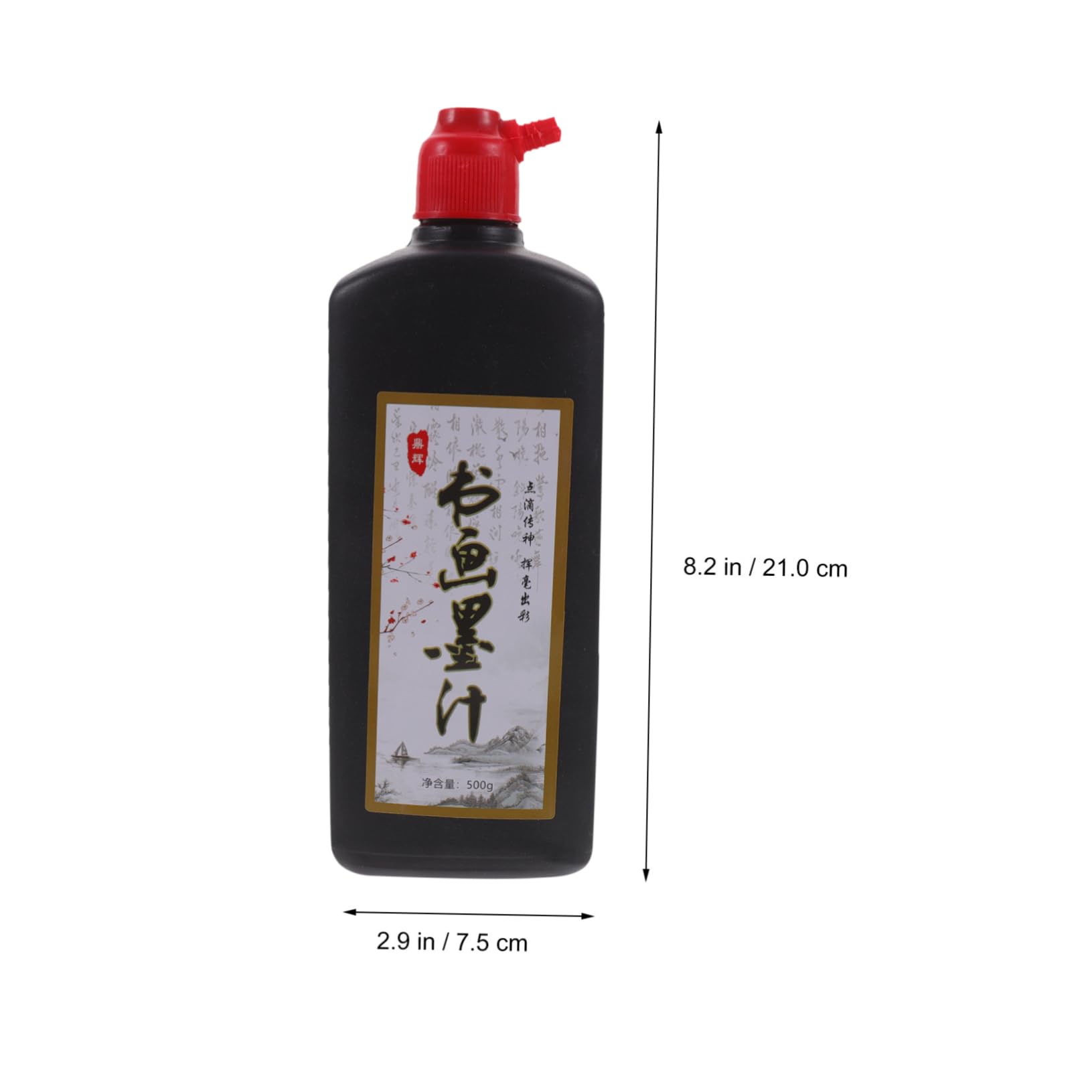 ARTIBETTER 2pcs Calligraphy Ink Writing Painting Chop Ink Fountain Pen Ink Black Traditional Drawing Black Ink Four Precious Articles in Study Photography Props Art Ink Plastic