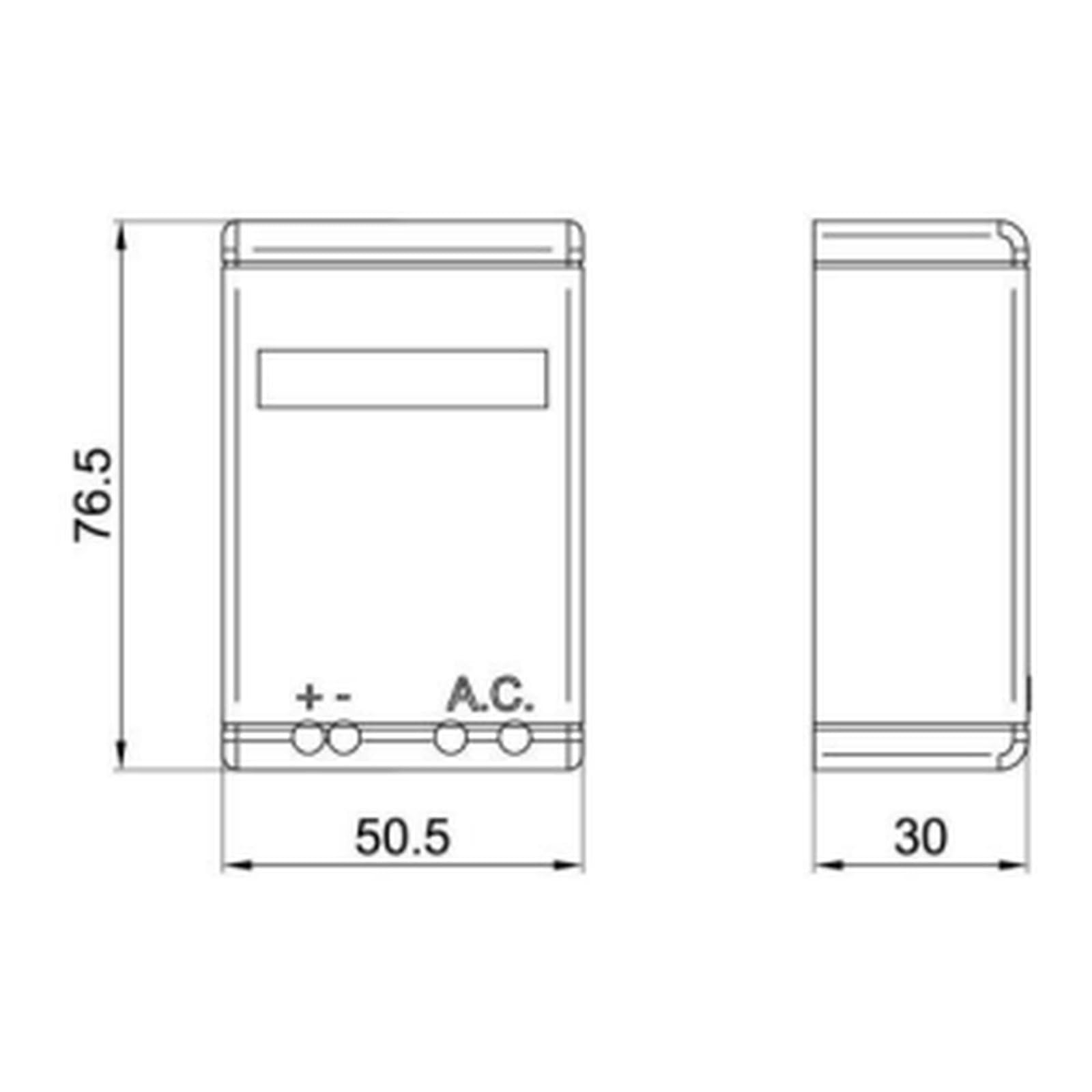Grifo mezclador para lavabo electrónico empotrable con caño de suministro alimentado 230 V - Idral I70N2-01000