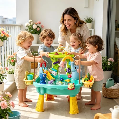 Table sable et eau pour jardin et jouets sensoriels extérieurs pour crèche