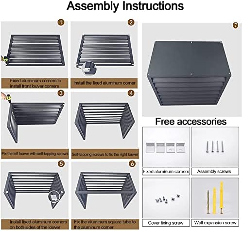Durable Outdoor Aluminum Privacy Screen for AC Units, Decorative Air Conditioning Cover & Heat Pump Enclosure, Weather-Resistant Trash Can & Flower Stand Screen