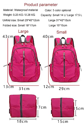 Mochila ligera impermeable para trekking y viaje miniatura 3