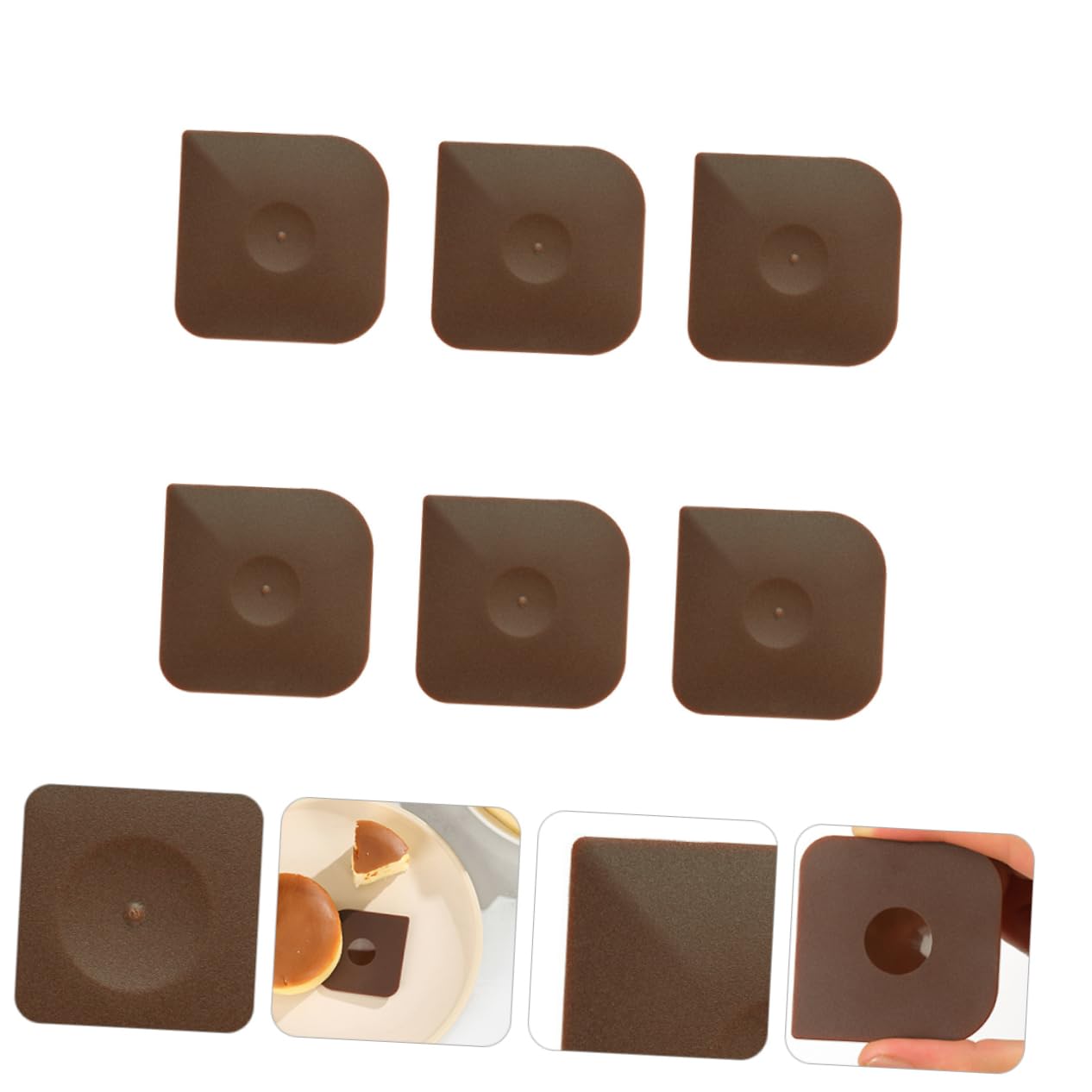 Healeved Cookware Cleaning Tools 6pcs Plastic Grill Pan Scrapers Non Scratch Heat Resistant Easy to Clean