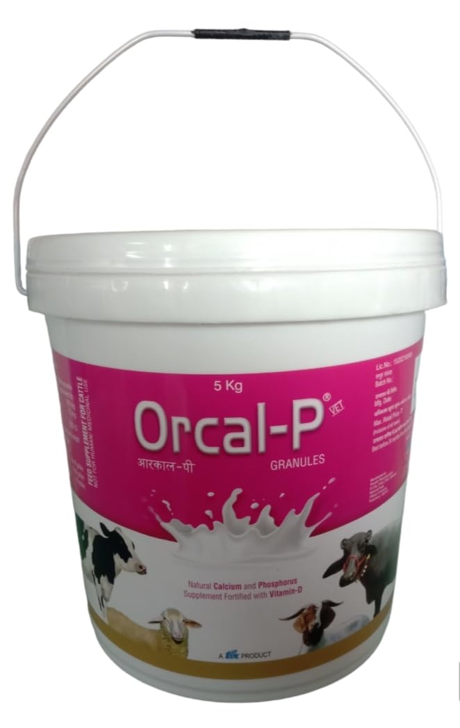 Orcal -P Vet Calcium & Phosphorus Supplements Fortified with Vitamin D for Cow,Buffalo,Horse,Goat,Sheep & Poultry Small & Lagre Pet Birds & Animals (5kg)-image-14